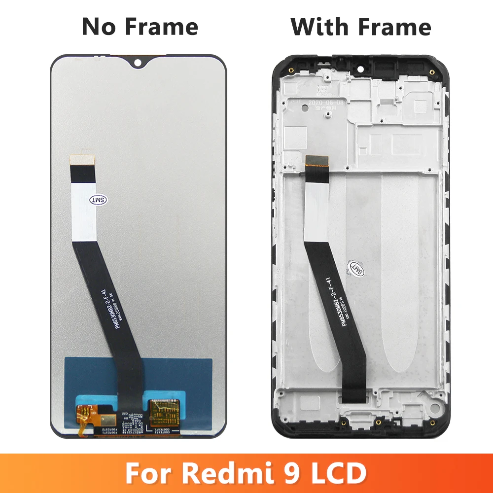 6.53\'\' LCD For Xiaomi Redmi 9 LCD Display Touch Screen Digitizer Assembly With Frame For Xiaomi Redmi 9 LCD Screen