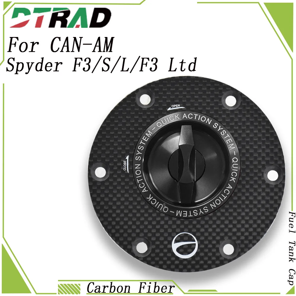 

New 3-Wheel Motorcycle Quick Release Fuel Tank Cap For CAN-AM Spyder F3/F3 S/F3 L/F3 Ltd 2015-2025 Carbon Fiber Keyless Gas Cap
