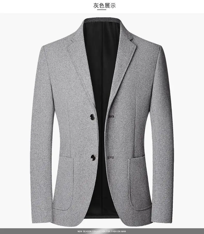 Herrenblazer, einfarbig, für Hochzeiten, Freizeit, Gastgeber, Gentleman, schmal geschnitten, trendig, vielseitig, Business-Blazer – Detail 9