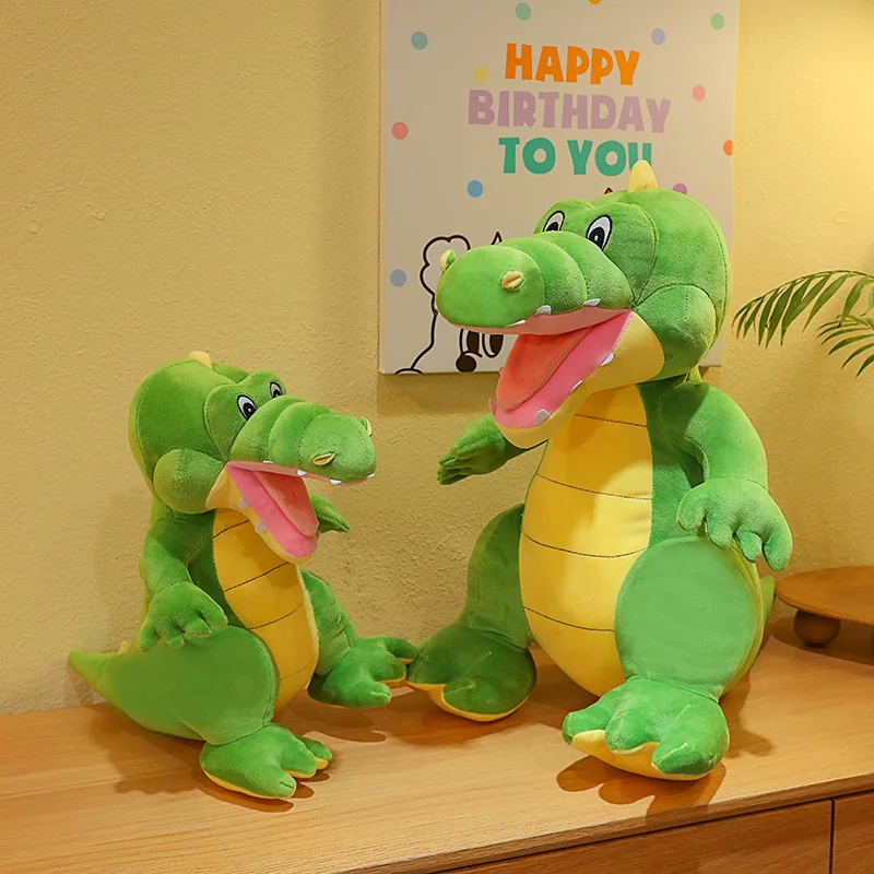 Muñeco de peluche Kawaii, dinosaurio de cocodrilo, juguete grande y suave para niños, regalo de cumpleaños y Navidad, almohada de peluche, amigo de tiempo de juego