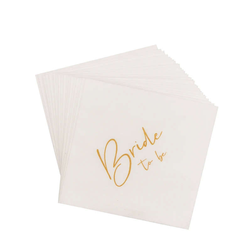 1 Beutel 9 x 9 Zoll Bride To Be Papierserviettengewebe Junggesellinnenabschied Bachelorette Party Brautjungfer Brautparty Hochzeitsdekoration Lieferungen – Detail 5