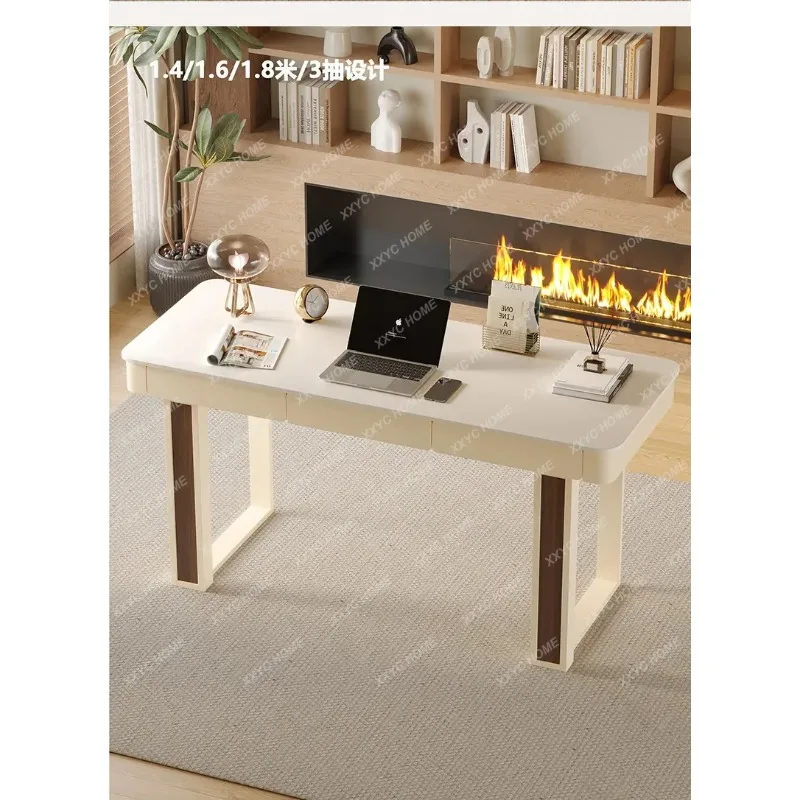 XXMid-Century Modern Desk Solid Wood Home Office Writing Table Simple Minimalist Study Desk