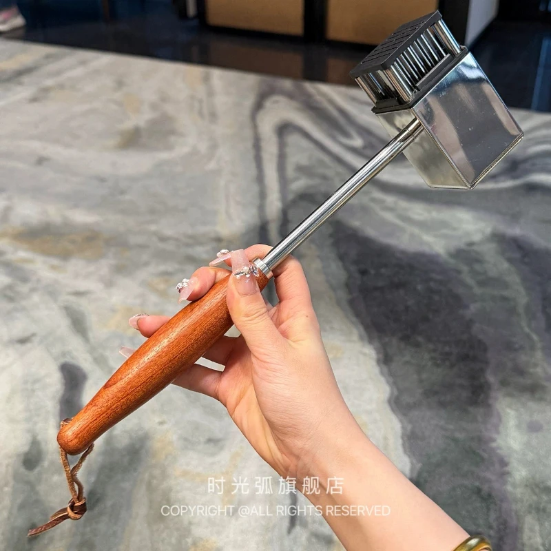 LMM steak meat loosening hammer stainless steel double-sided meat tenderizing hammer two-in-one