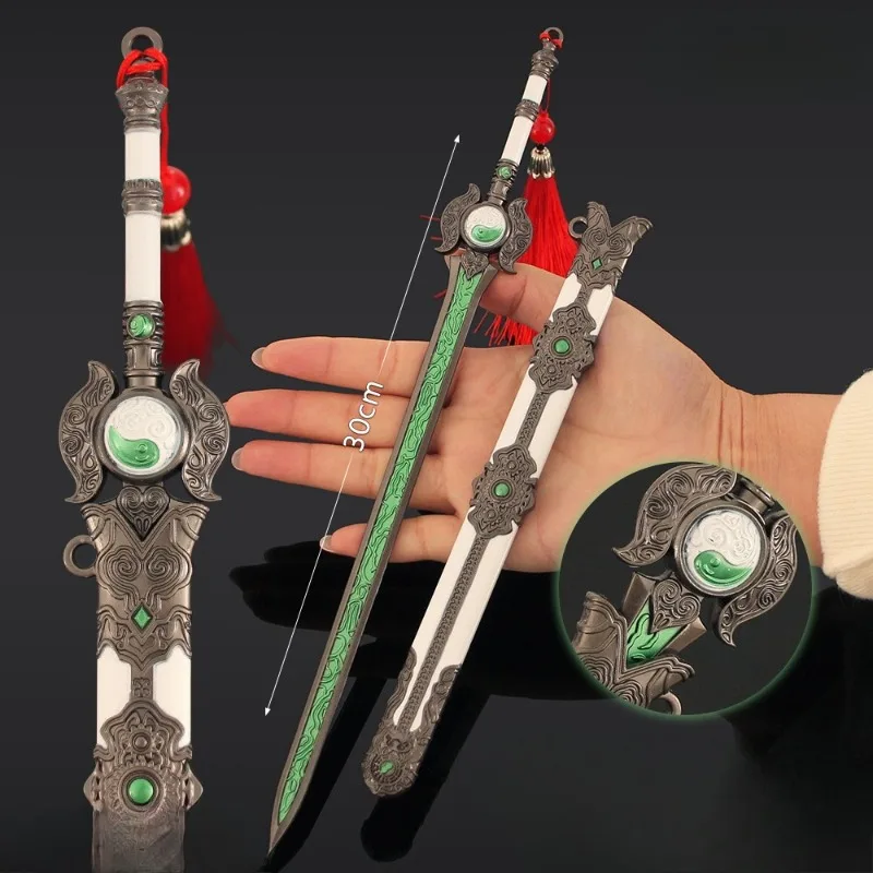 Naraka: Bladepoint Long Sword Series Broń Gra Peryferia Metalowy Model Broń Samuraja Breloki Prezenty Ozdoby Zabawki Kolekcja