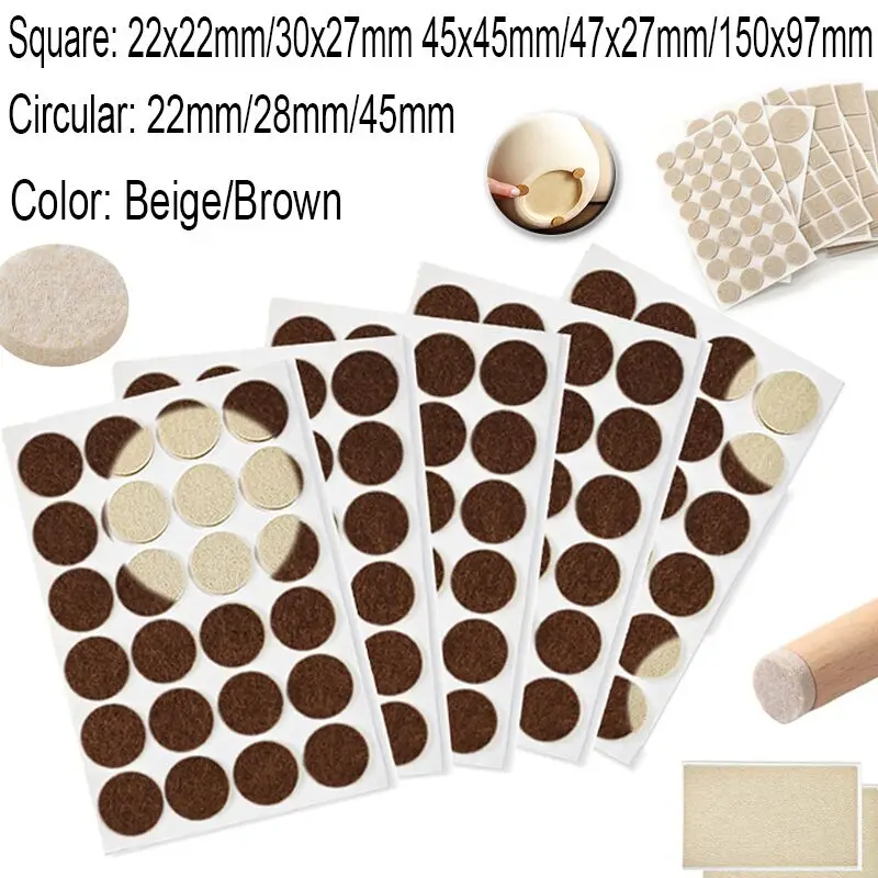 Self Adhesive Felt Pads 120-5 Pcs,Chair Leg Floor Protectors, Anti-Slip Furniture Pads for Table Chair Legs,Noise Reduction