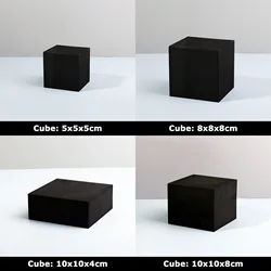 Black Foam Cube Balls Kits 3D Geometry Photos Background Photography Props INS Shoot Cosmetics Drinks Display Posing Decoration