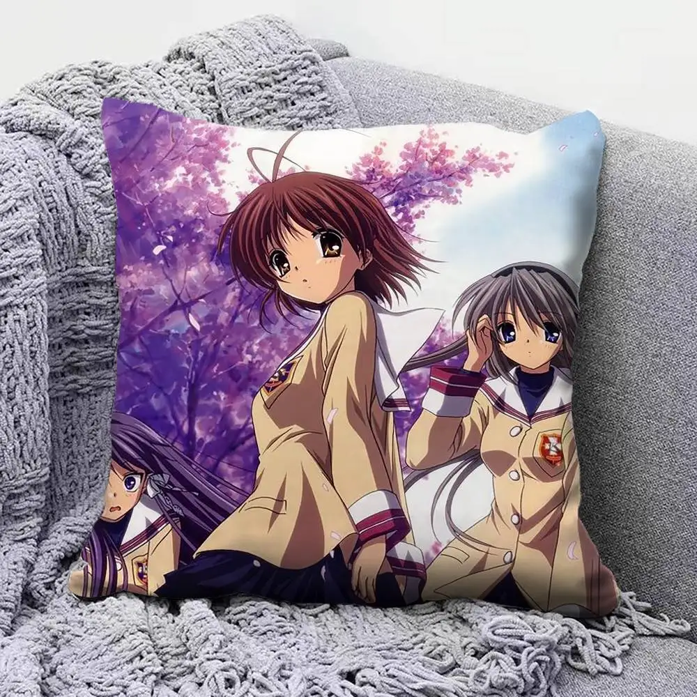 CLANNAD Game Anime  Pillow Covers, Home Sofa Cushion Covers and Aecorative Custom