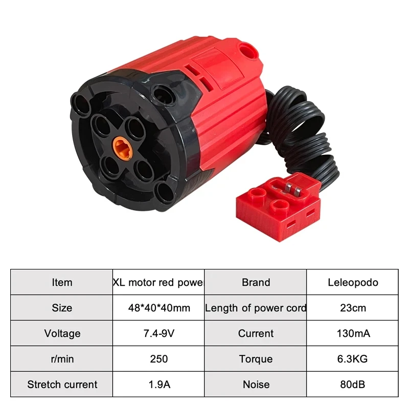 Piezas técnicas de funciones de potencia MOC, 4 Uds., rojo mejorado 8882 8883 88003 88004 M/L/XL, Motor DIY, Juguetes de bloques de construcción, accesorios