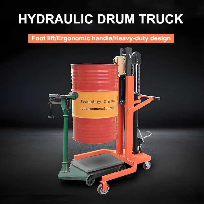 الهيدروليكية وزنها طبلة زيت مركبة مواصلات دلو مستدير مكدس شاحنة النسر منقار دواسة رفع تحميل وتفريغ شاحنة DTF45