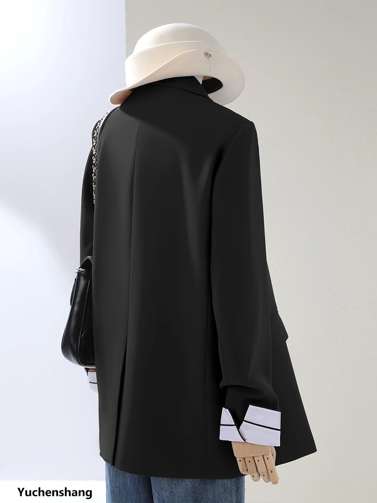 Beige Kaffee Schwarz Weibliche Blazer Damen Lose Casual Winter Damen Jacke