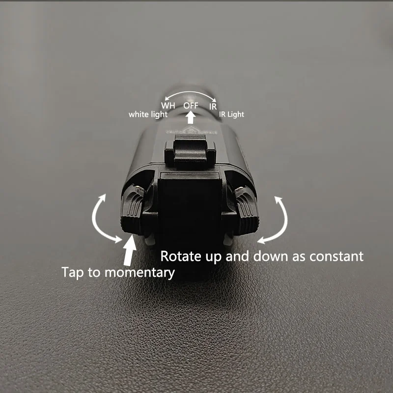 Tactical Flashlight X300V LED and IR Light 850nm Dual Output Outdoor Hunting Scout Light Fit 20mm Rail Metal - Image 5