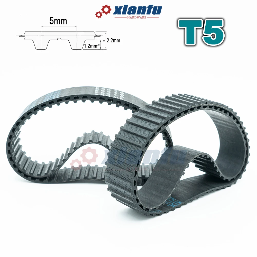 T5 Type Timing Belt Rubber Closed Loop CNC Drive Perimeter 460 465 470 475 480 485 490 495 500mm Width 6~40mm Transmission Belt