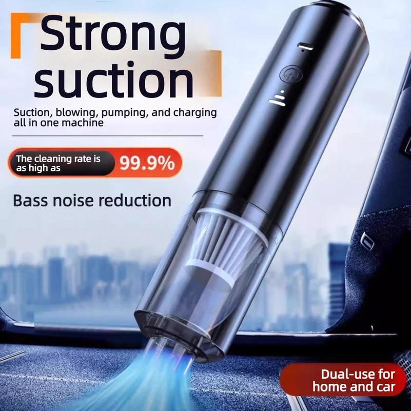 Wireless car vacuum cleaner for interior use, suitable for home and car, powerful mini vacuum cleaner for small vehicles