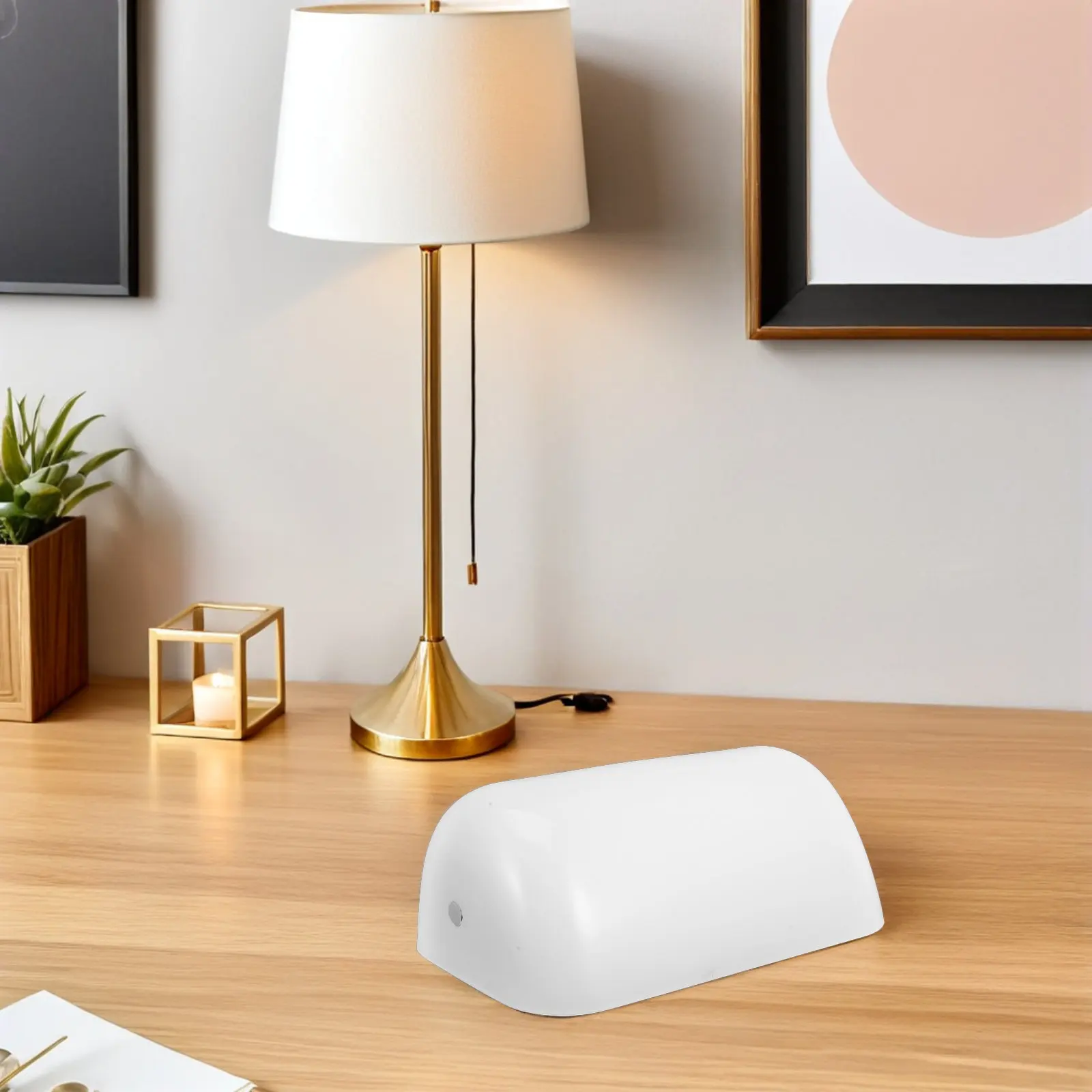 

2Pcs White Glass Lamp Shade Replacement Vintage Bankers Lamp Style Frosted Diffusing Shade for Desk Table Piano Library Office