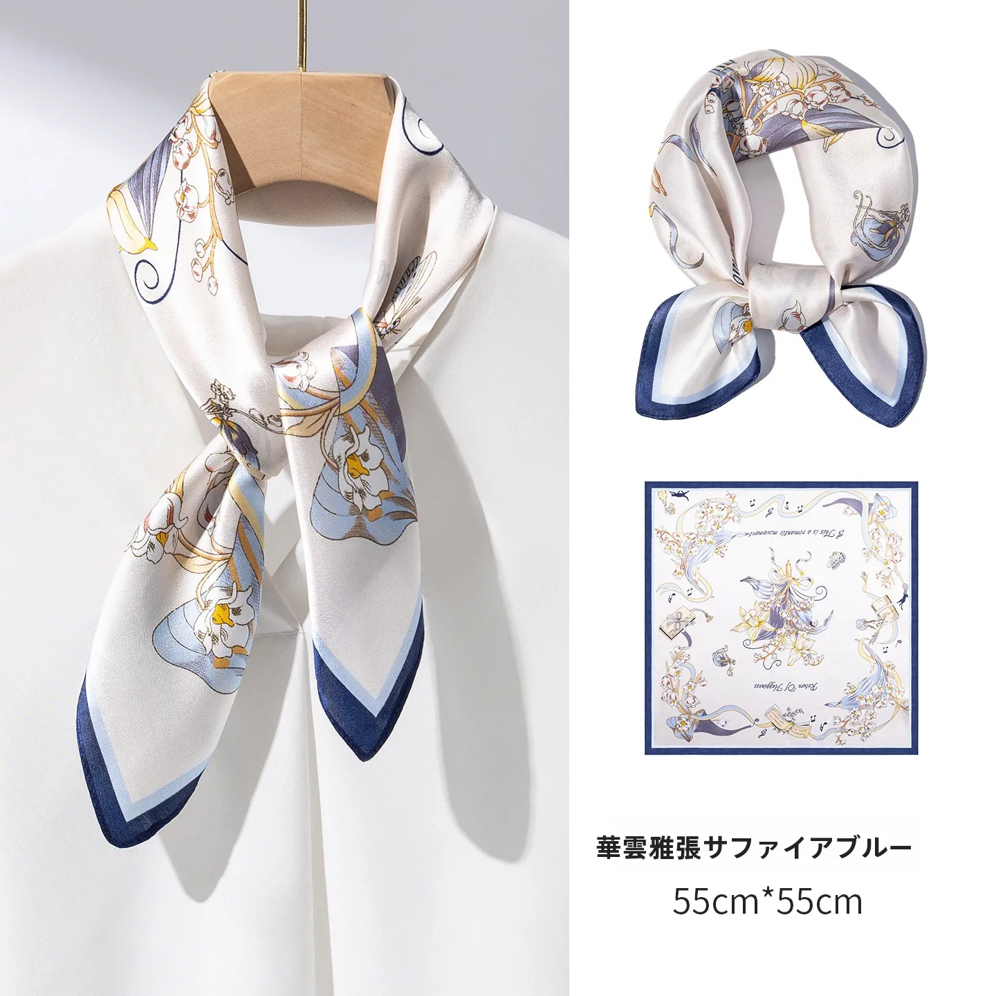 上海ストーリー-マルベリーシルクスカーフ-2026-新作-レディース-ネクタイ-高級感-小さな正方形シルクスカーフ-中華風-春夏秋冬