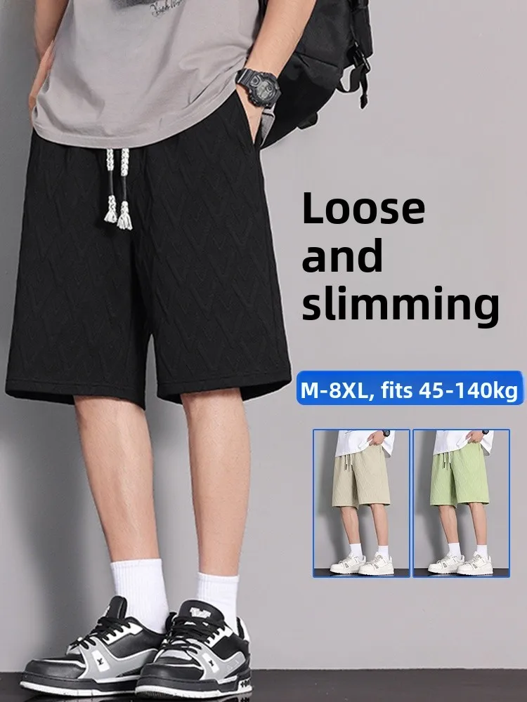 

Mo Cha Trendy Brand Large Size orts Men's Summer New Embroidered Versatile Loose Casual American Sle Five-Quarter Pants