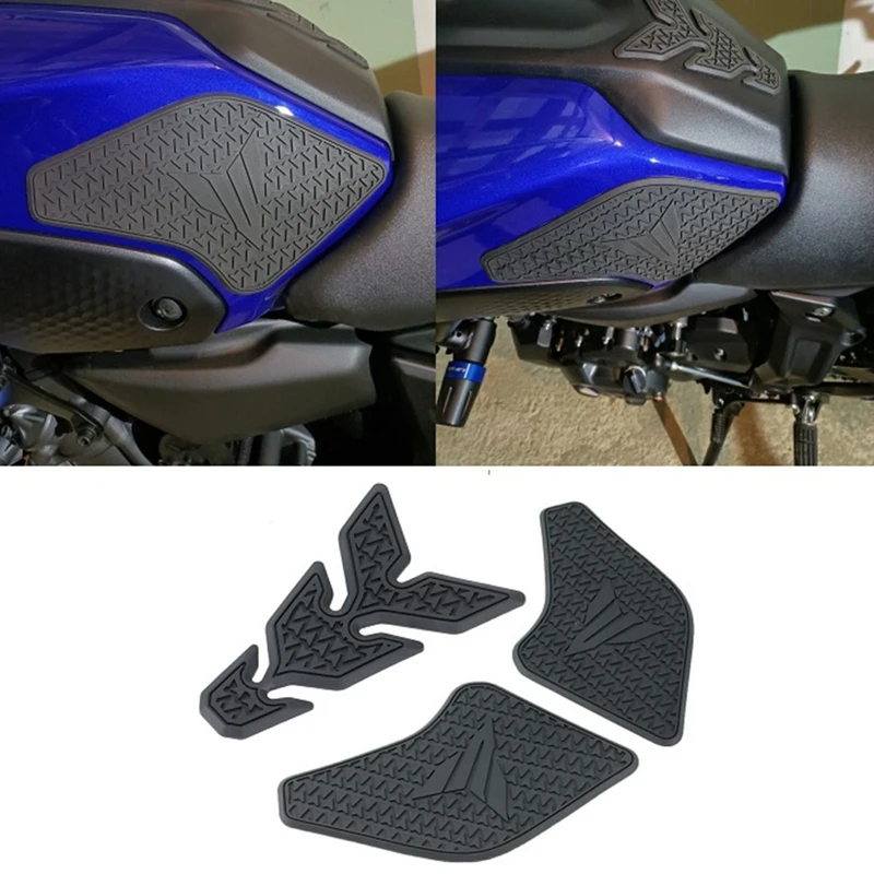 Motorcycle Side Fuel Tank Pads Protector Stickers Decal Gas Knee Grip Traction Pad For Yamaha MT 07 MT07 MT-07 2021