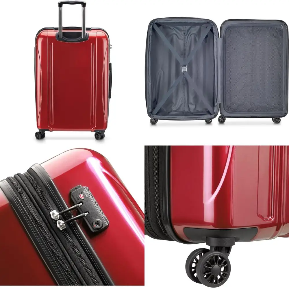 

Средний чемодан-спиннер на 24 дюйма с расширяемым корпусом, цвет кирпично-красный
