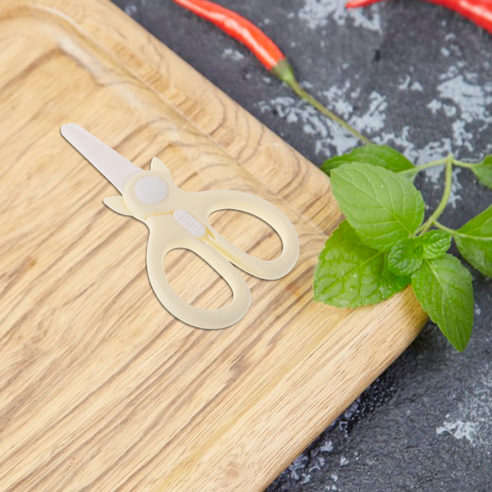 

Ceramic Food Cutter Scissors Portable Lightweight for Outdoor Travel Use Safe Non Toxic Kitchen Shears for Food Cutting