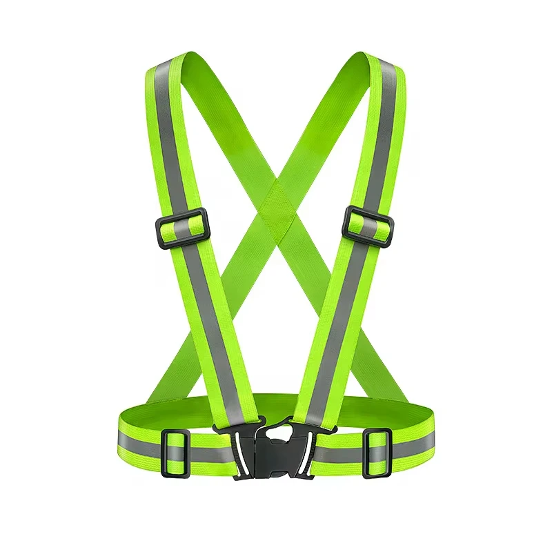 Reflective Safety Vests Lightweight Adjustable Elastic Vest Jacket Hi Vis Reflective Strips for Traffic Control Running Cycling image 4