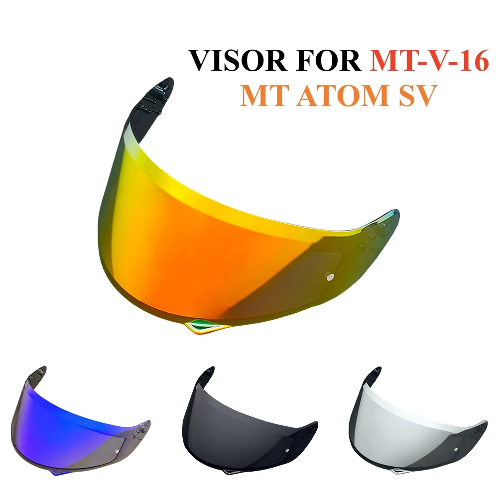 Lente facial para casco de motocicleta, visera ATOM SV de MT-V-16, Anti-UV, antiarañazos, protección contra el viento a prueba de polvo, accesorios para motocicleta MT V16