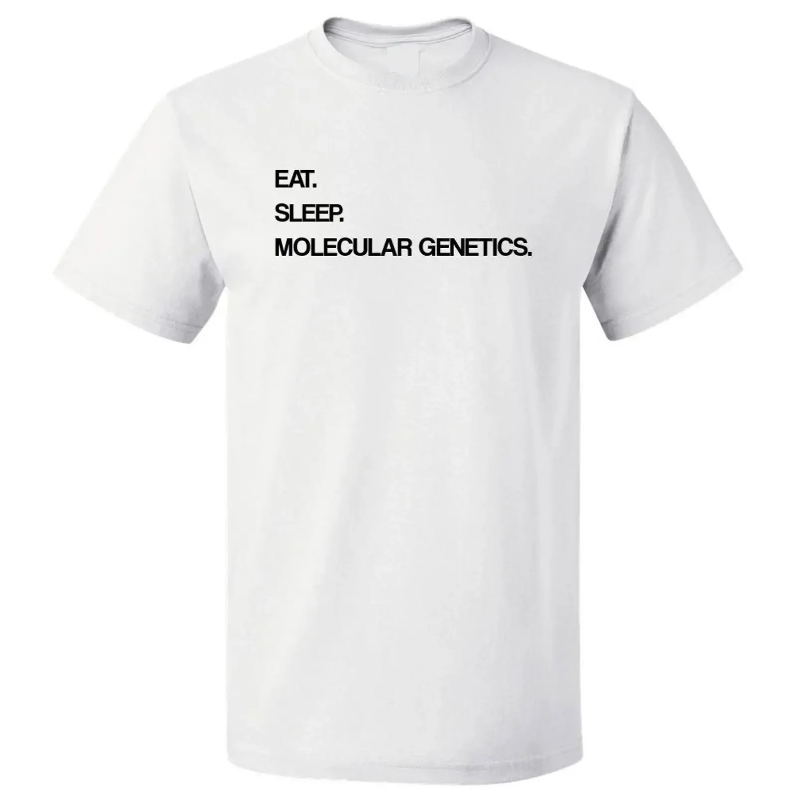 Eat Sleep Molecular Genetics T Shirt vintage Washed Breathable Comfortable Soft streetwear Casual Stretched Slightly homme
