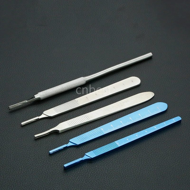 Stainless Steel Knife Handle No. 3 Scalpel Rack Titanium Alloy Cosmetic Plastic Handle Can Be Installed With No. 11 And No. 15 B