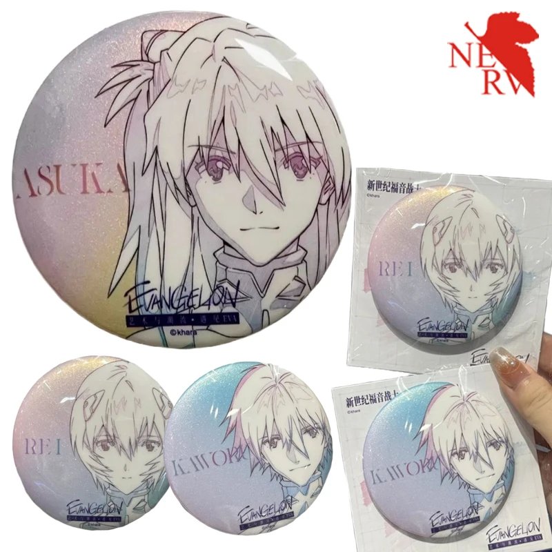 Insignia de animación de Neon Genesis Evangelion, joyería de moda, broches de EVA Asuka Ayanami Rei, broche periférico de animé, decoraciones para bolsos