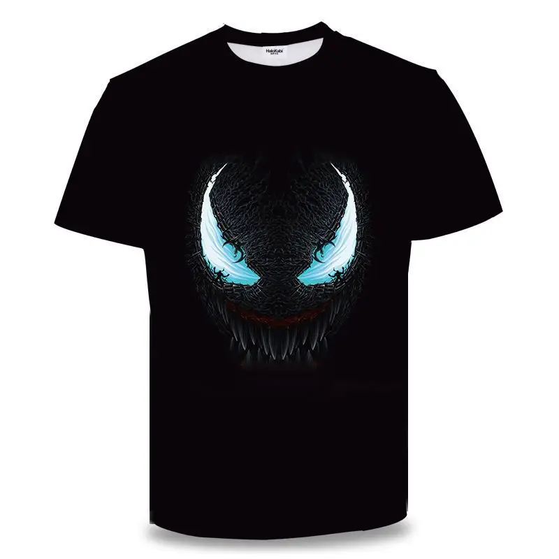 Marvel Superhero T-shirt Men's Venom Print T Shirt Summer Casual Outdoor Sports Cool Short Sleeve Shirt Streetwear Harajuku Top