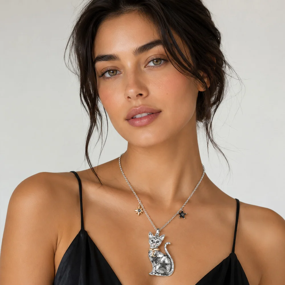 Chain Necklace Star Cat Brand New Fashion Jewelry Cute Gift For Women