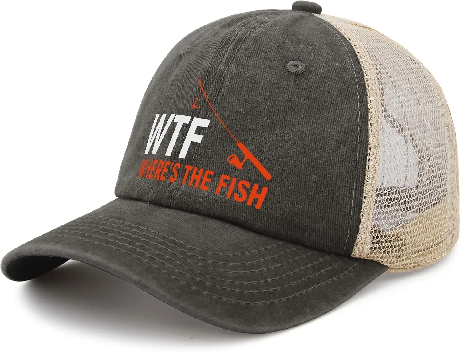 WTFS Where's The Fishs Шляпы дальнобойщика Пляжная кепка для подруг