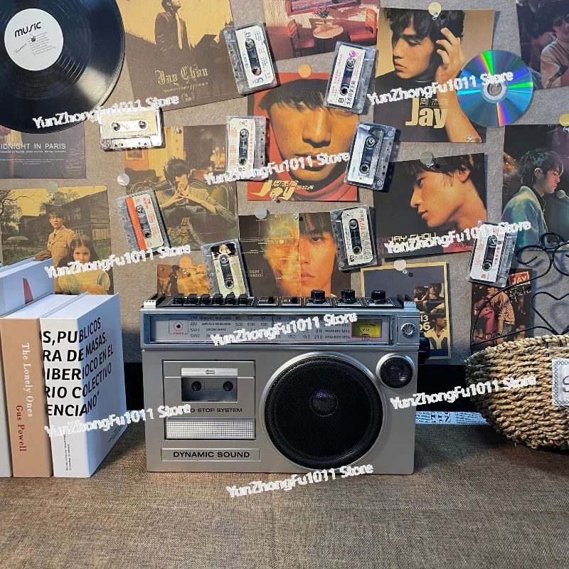 

Cassette Playback Radio Cassette Recorder with USB TF Player and Bluetooth Wireless Speaker Tape Recorder, Large Volume Radio