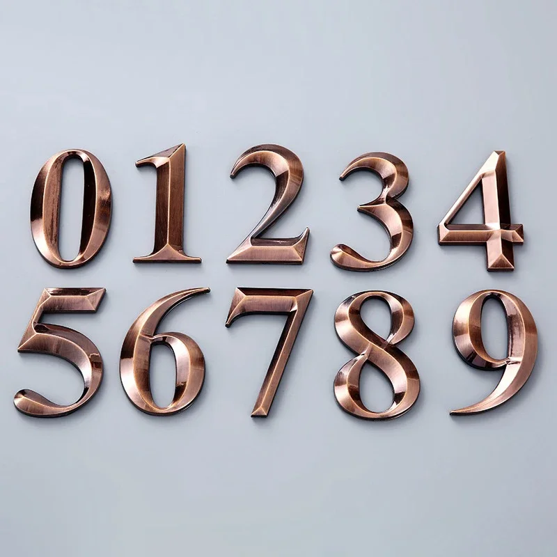 5-7cm Exterior House Numbers Door Number Adhesive Letters Digits Apartment Hotel Residential Number Signs on The Door Exterior