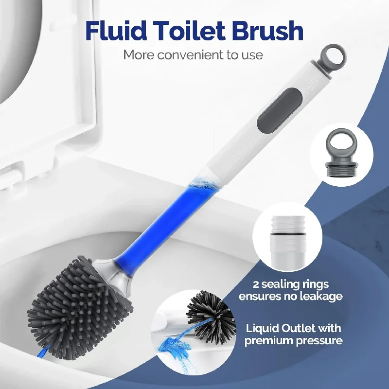 Toilet Cleaner Brush Long-Handle Toilet Brush Cleaner And Holder Ergonomic Scrub Resistant Scrubber Cleaning Tool For Stone