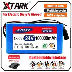 AVTARK 24V 100Ah 7S3P 18650 29.4V 100000mAh Li-ion Battery Pack for wheelchairs power Li-ion Replacement Battery + 2A Charger