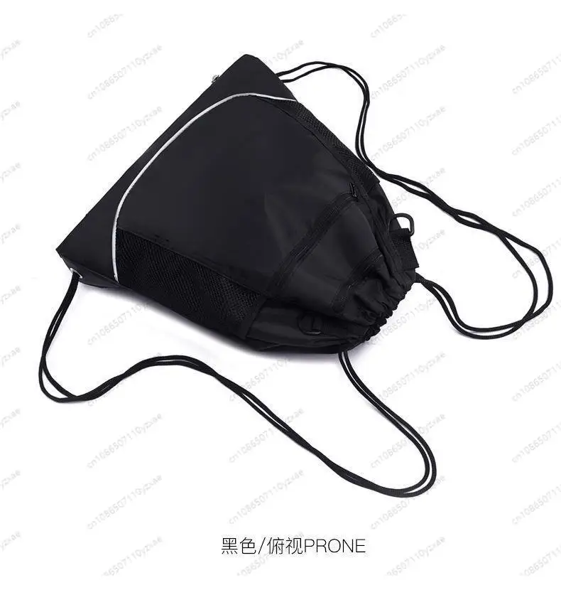 Portable Drawstring Basketball Backpack Mesh Bag Football Soccer Volleyball Ball Storage Bags Outdoor Sports Traveling Gym Yoga