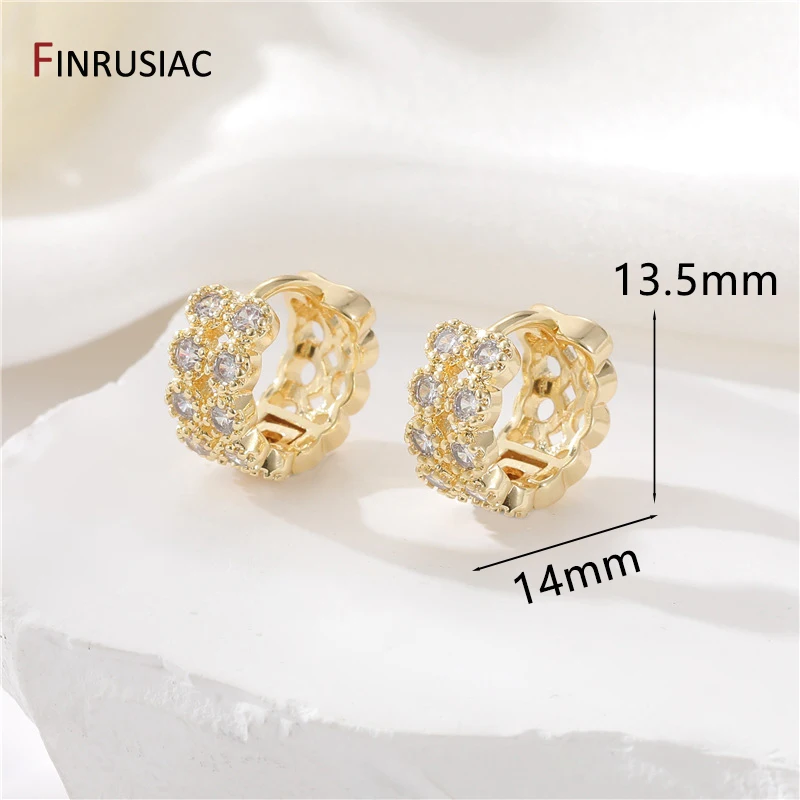 2023 neue Einfache Messing Vergoldet Creolen Für Frauen Trendy Runde Kreis Unisex Ohrring Partei Schmuck – Detail 10