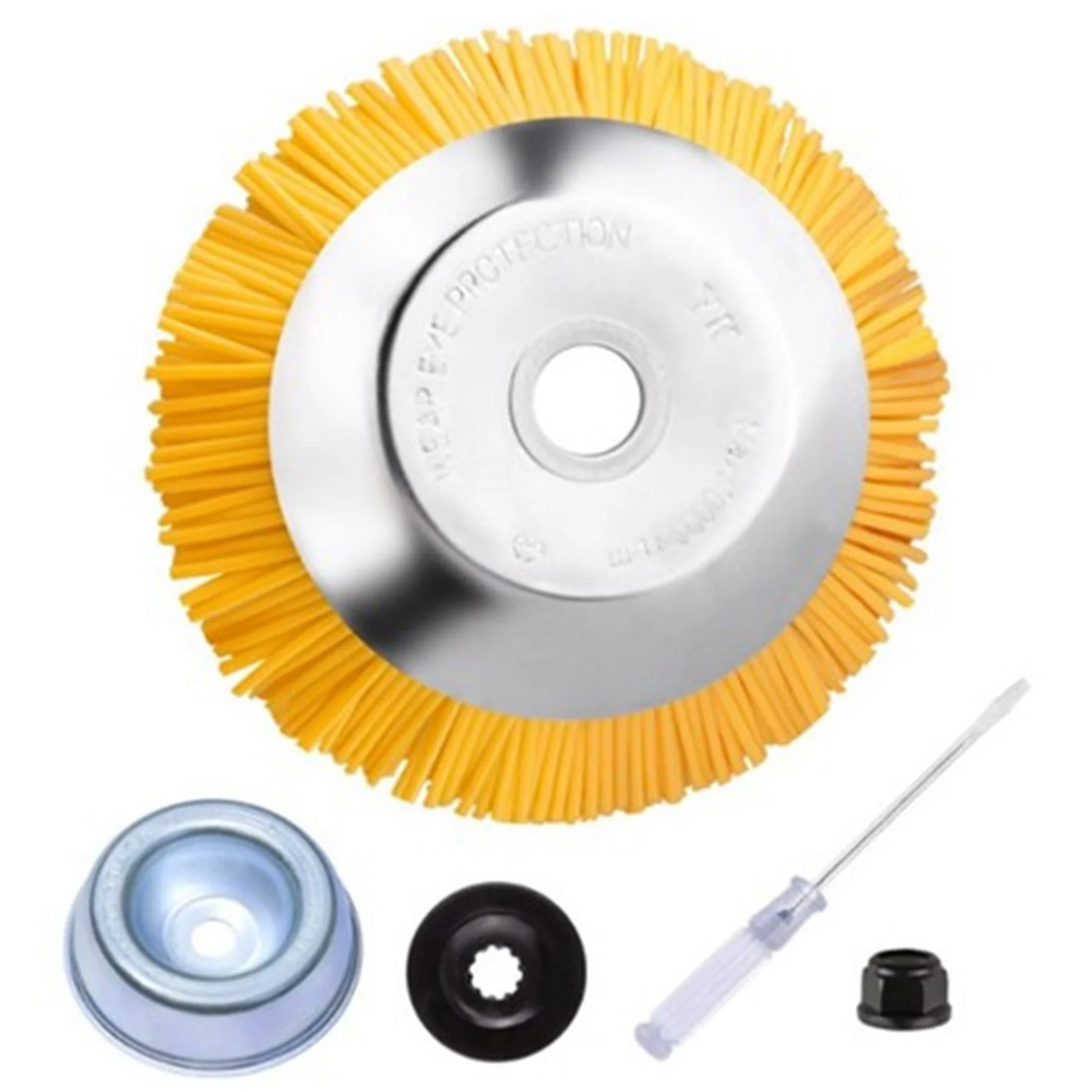 8 Inch Garden Weed Brush Nylon Rope Mower Mechanical Trimmer Head Grass Trimmer Head Grass Rope Trimming Wheel Set