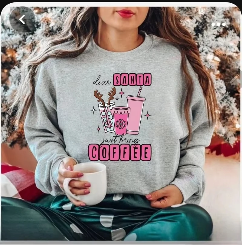 

Merry Christmas, Ladies Fashion Christmas Print Y Crew Neck Hoodie, Festival Party Gift, Ladies Casual Top Loose 0 Neck Hoodie