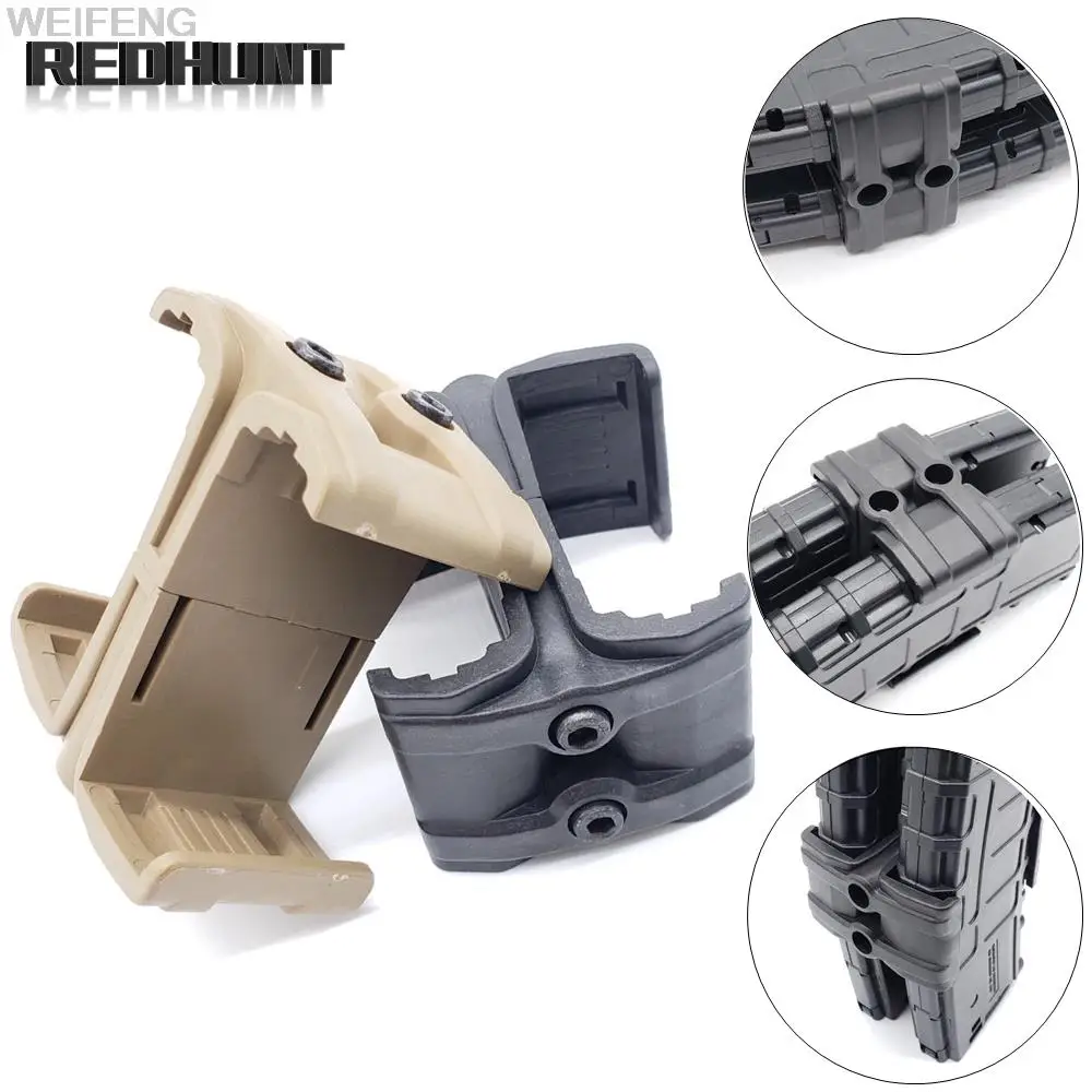 Tactische Dual Magazine Parallelle Koppeling voor AR15 M4 MAG59 MP5 MP7 AK 47 74 Mag Connector Clip Tijdschrift Klem Link jacht Gear