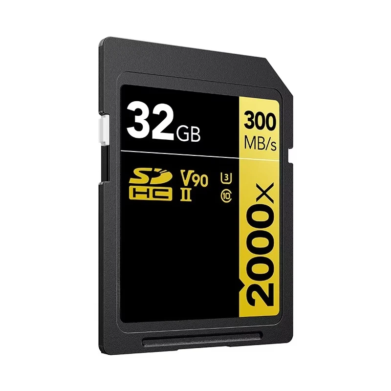 Black Lexar Plastic SD  Memory Card UHS-I 2000x Speed 4K Compatible DSLR