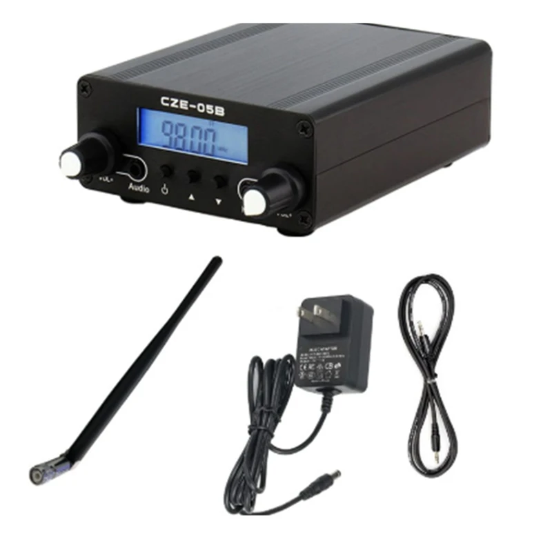 

BNVN-PLL Stereo FM Transmitter Radio Broadcast Station CZE-05B 100/500MW Frequency 76-108Mhz Home Campus Amplifier US Plug