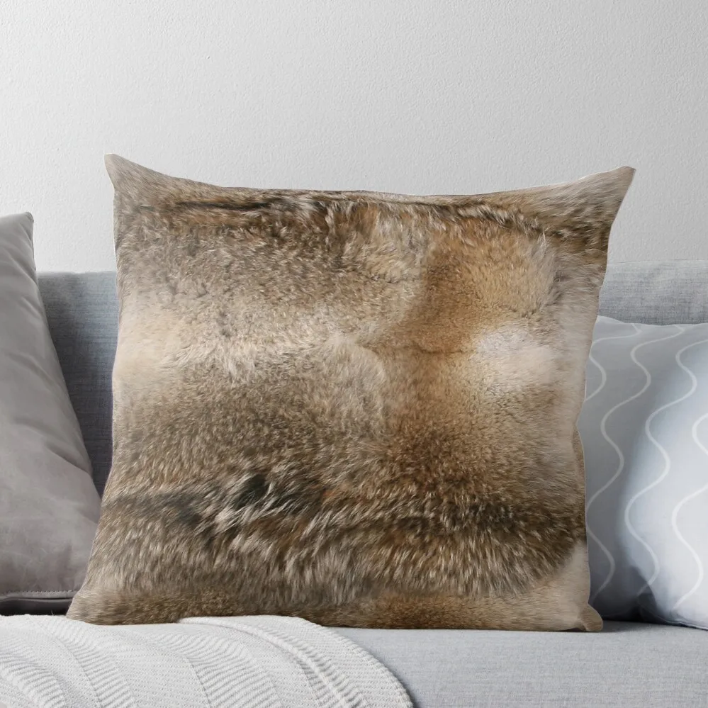 

Coyote Print (Photograph of Fur Only) Throw Pillow Pillowcases Cushion Covers Sofa Pillow Case Christmas