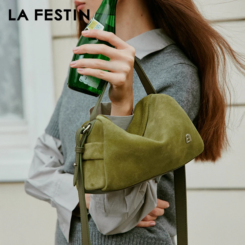 LA FESTIN Original 2025 New Handbag Women Shoulder Bag Fashion Designer Crossbody Bag Leather Bag Luxury Brand Bag