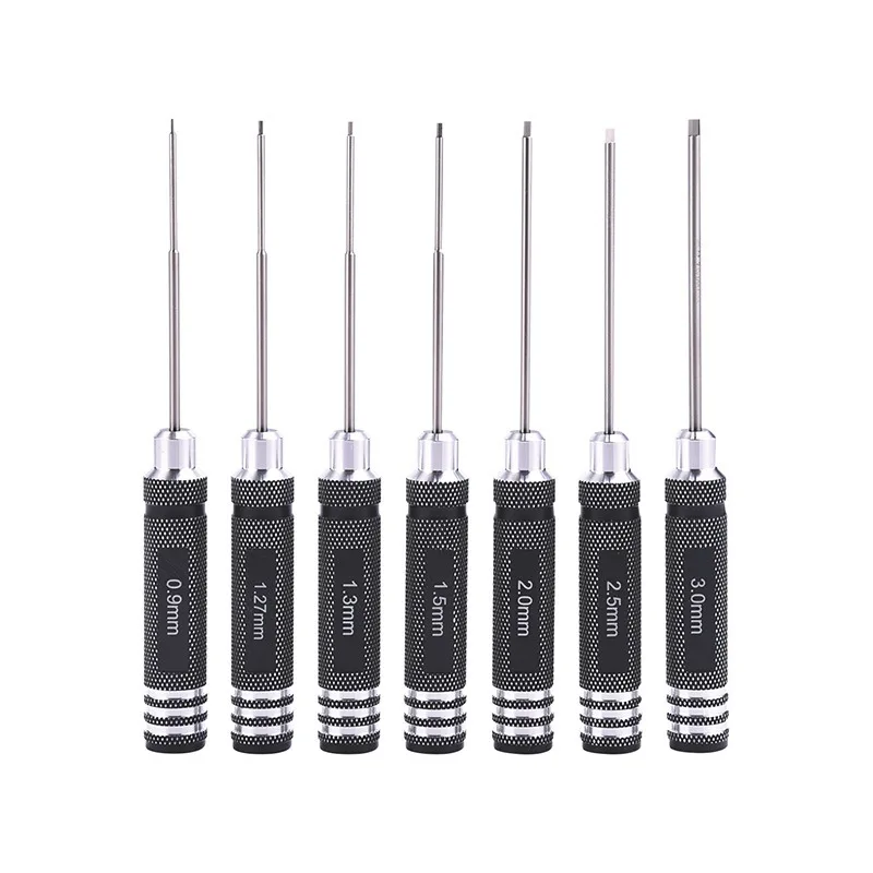 Aircraft model screwdriver drone tool maintenance and dismantling high-speed steel 7-piece set