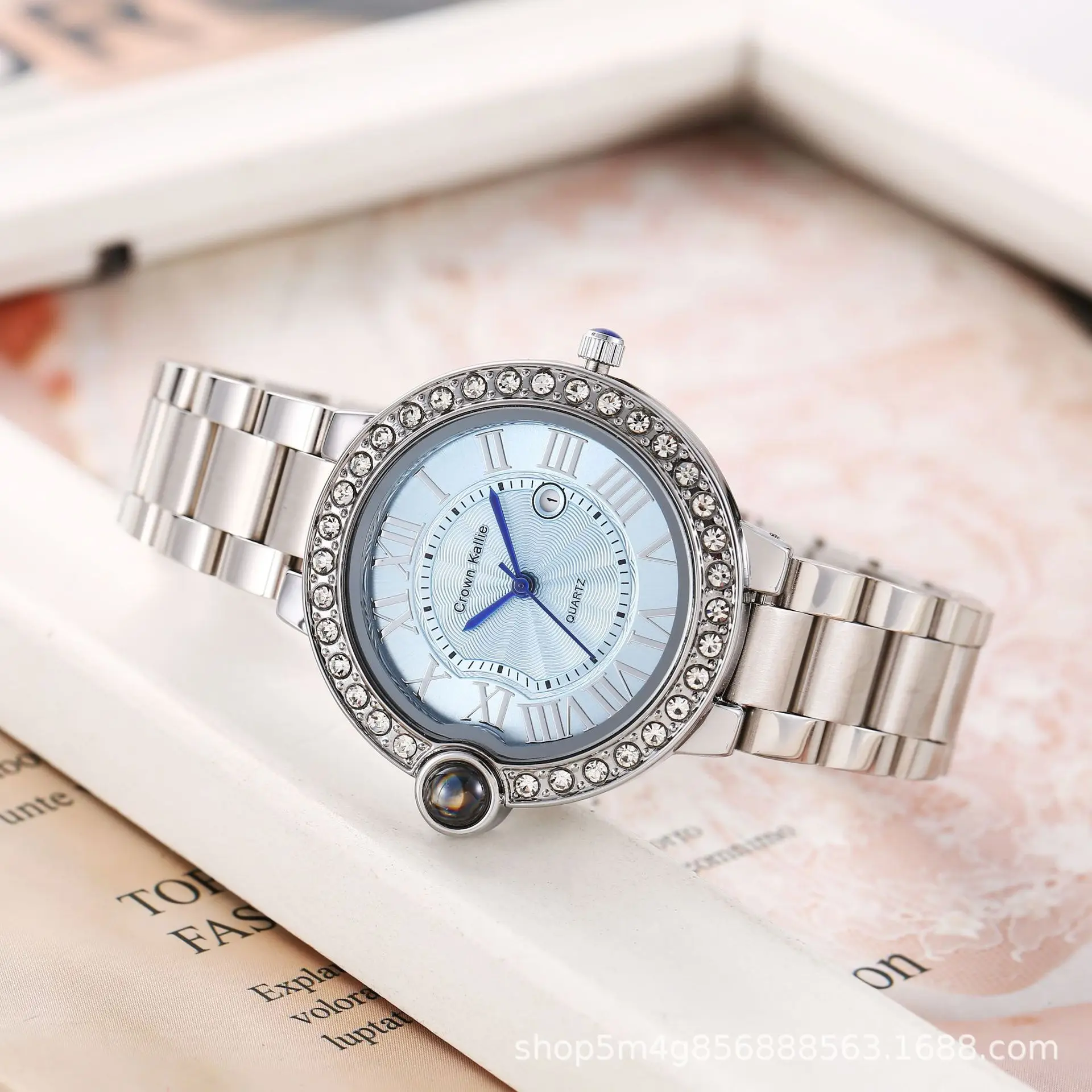 Crown Kallie Blue Balloon Confession Series Limited Edition Back Transparent Fully Automatic Women's Watch CK8133