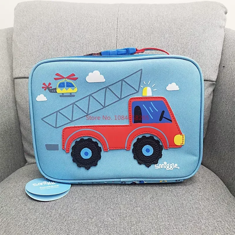 Genuine Australian Smiggle Schoolbag Toy Car Waterproof Student And Children Stationery Pencil Box Lunch Bag Student Gift