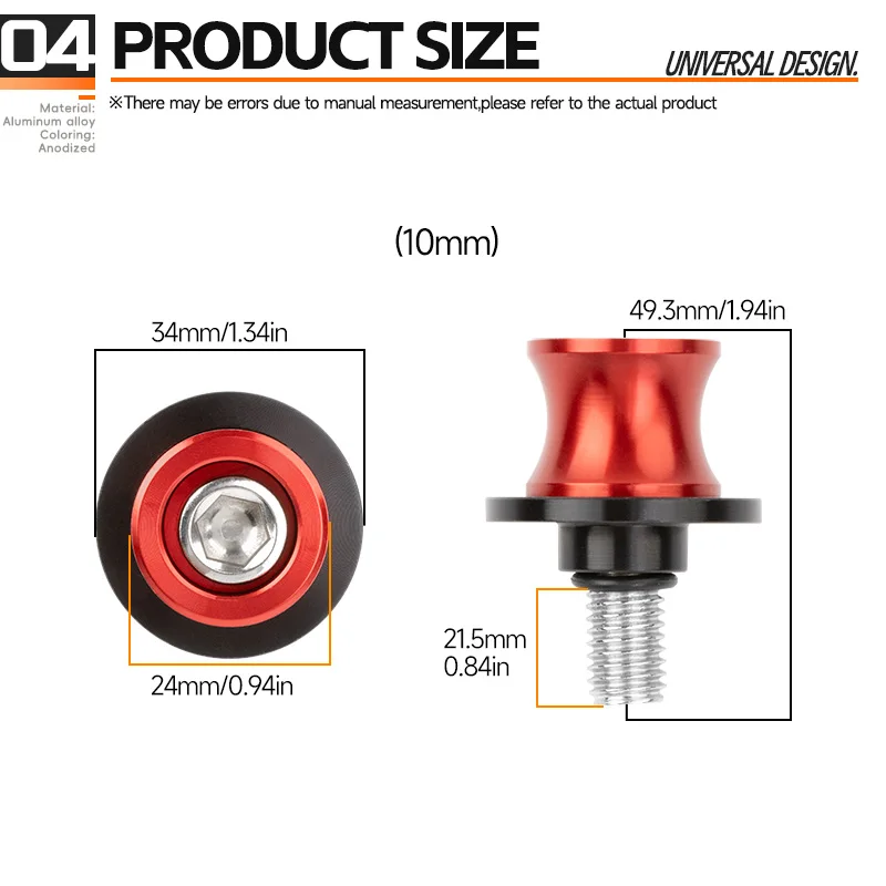 ل CFMOTO 450MT 250SR 450ss 400GT 650 GT MT NK 700CLX 800 700 MT دراجة نارية الملحقات M10 Swingarm بكرات المتزلجون حامل المسمار #6