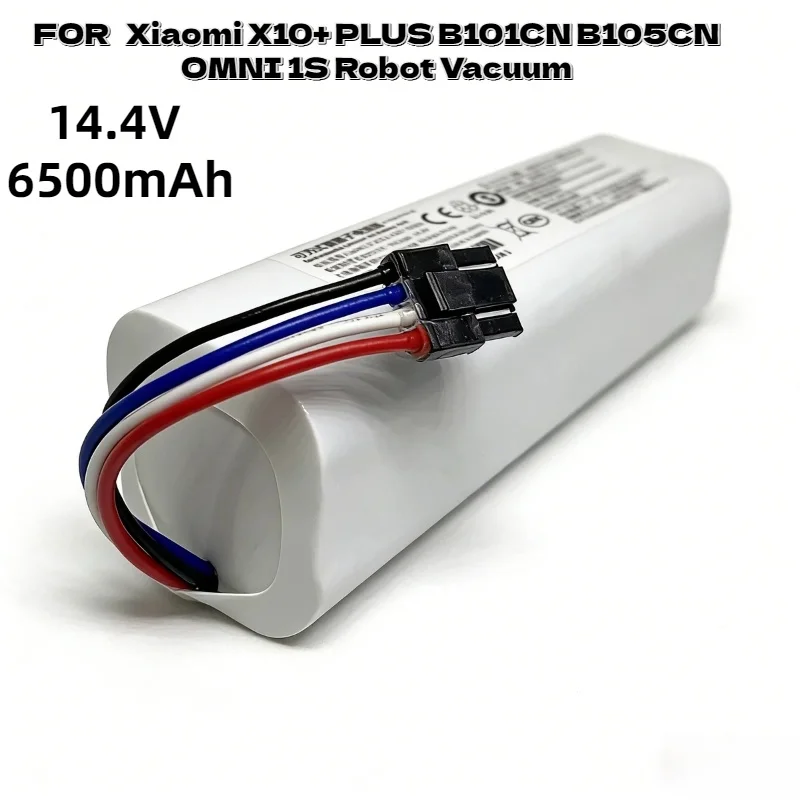 6500mAh High Capacity Battery with Quality Assurance for Xiaomi X10+ PLUS B101CN B105CN OMNI 1S Robot Vacuum Long-Lasting Power