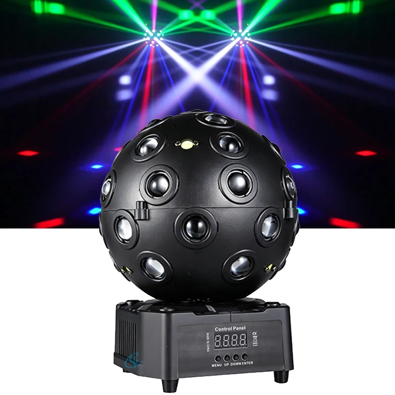 LED Moving Head 150W RGB 3in1 Colorful Football Light 360 ° Infinite Rotation Beam Strobe Dj Bar DMX 512 Stage Effect